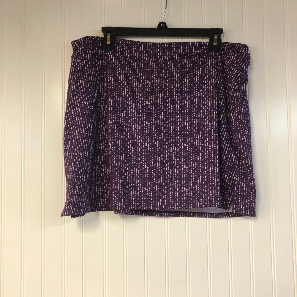 Tranquility Purple Patterned Women's Skort Women’s XL Athletic Peformance